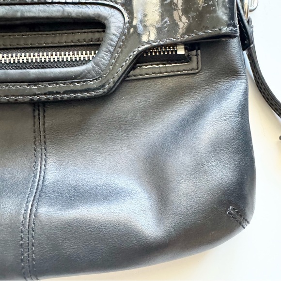 Coach 13388 Bonnie Black Leather Fold over  Crossbody Bag - Picture 4 of 10